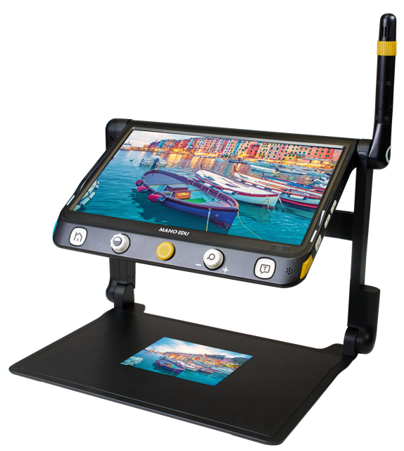 videoingranditore portatile con sintesi vocale mano edu - frontale
