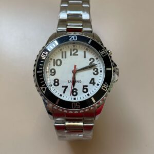 Orologio parlante acciaio con ghiera