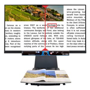 videoingranditore da tavolo con sintesi vocale vocatex standard - frontale